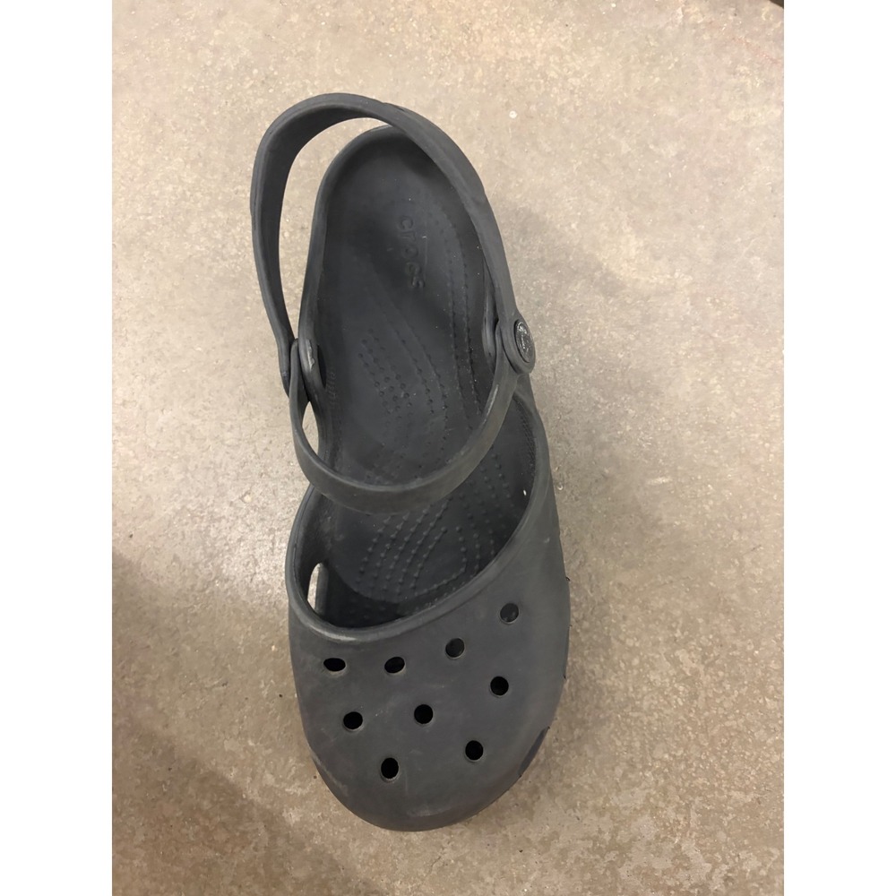 Crocs Karin Clog Black Mary Jane Double Strap Shoes Womens Size 9